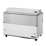 True TMC-58-DS-HC - Mobile Milk Cooler, (16) crate, dual sided flip-up lids, white vinyl exterior
